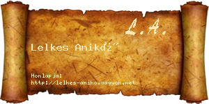 Lelkes Anikó névjegykártya