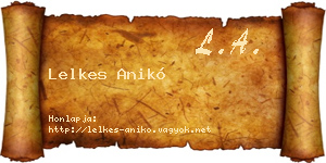 Lelkes Anikó névjegykártya